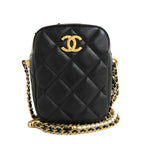 Chanel Mini Camera Case As2857 Faux Pearl Chain Shoulder Bag Lambskin