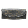 Celine Triomphe Lip Case Black Brown Leather