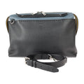 Fendi By-the-way Business Bag 7 Va458 Leather Black Blue Yellow Silver Hardware