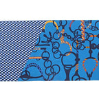 Hermes Maxi Twill Molle Etres Blue Orange Yellow Silk Scarf — view 6