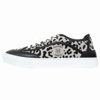 Hermes Get Sneakers Toile H-unprime Leather Stencil Logo Leopard 41 Prue