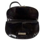 Prada Shoulder Bag Hobo Mirror Calf Leather Dark Brown Semi — view 3