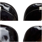 Prada Shoulder Bag Hobo Mirror Calf Leather Dark Brown Semi — view 6