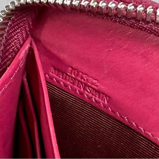Loewe Round Zipper Long Wallet Pink Amazona Leather — view 2