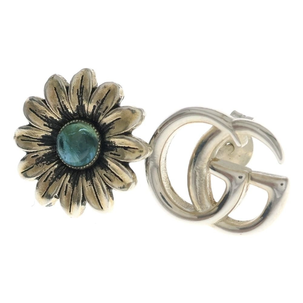 Gucci Double Flower Studs Earrings Silver