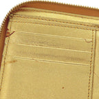 Celine Round Zipper Leather Gold Yellow Bifold Wallet 0472 — view 6