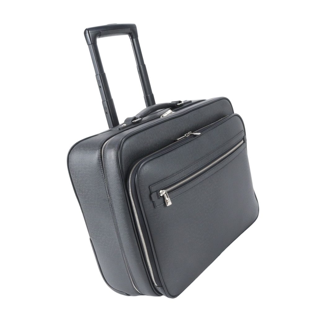 Louis Vuitton Taiga Pilot Case Leather Suitcase Carry Bag