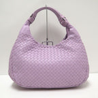 Bottega Veneta Campana Handbag Intrecciato Leather Purple