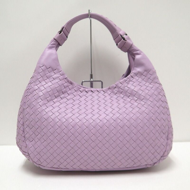 Bottega Veneta Campana Handbag Intrecciato Leather Purple