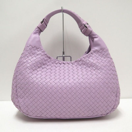 Bottega Veneta Campana Handbag Intrecciato Leather Purple