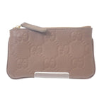 Gucci GG Emblem Key Pouch Aaeem 1523 Case Coin Purse Grain