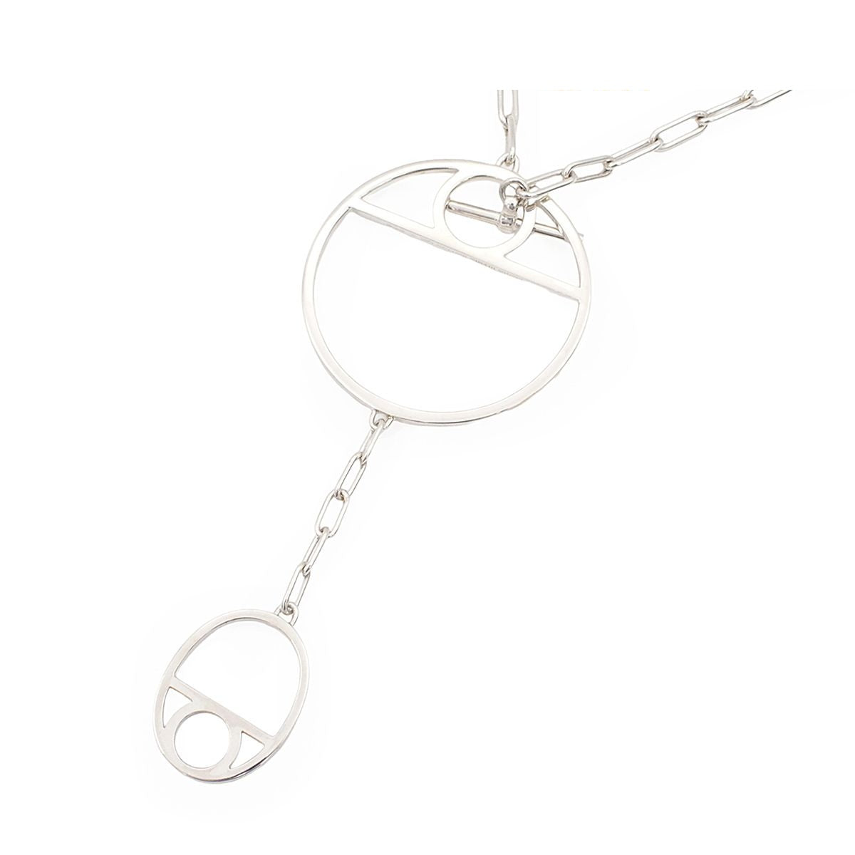Hermes Chaine D'ancre Game Silver Necklace