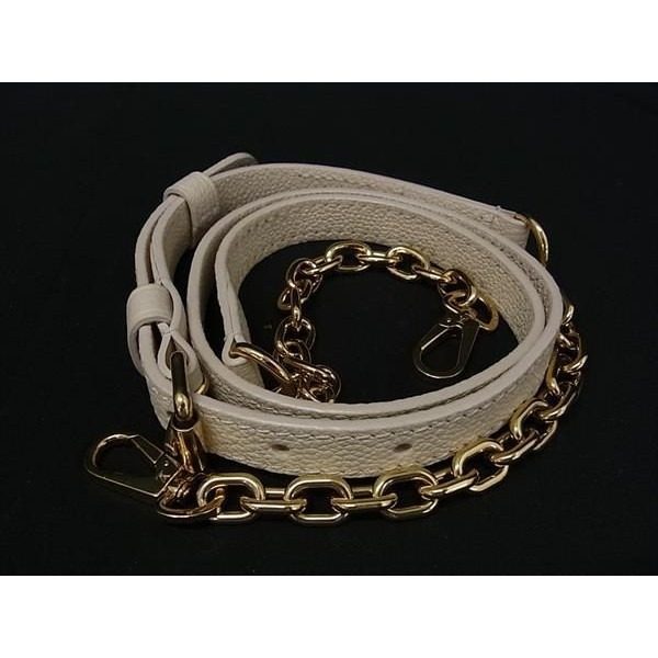 Louis Vuitton Leather Bag Crossbody Shoulder Strap Ivory