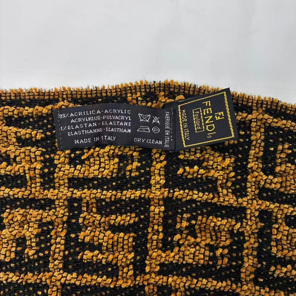 Fendi Muffler Brown FF Scarf — view 3