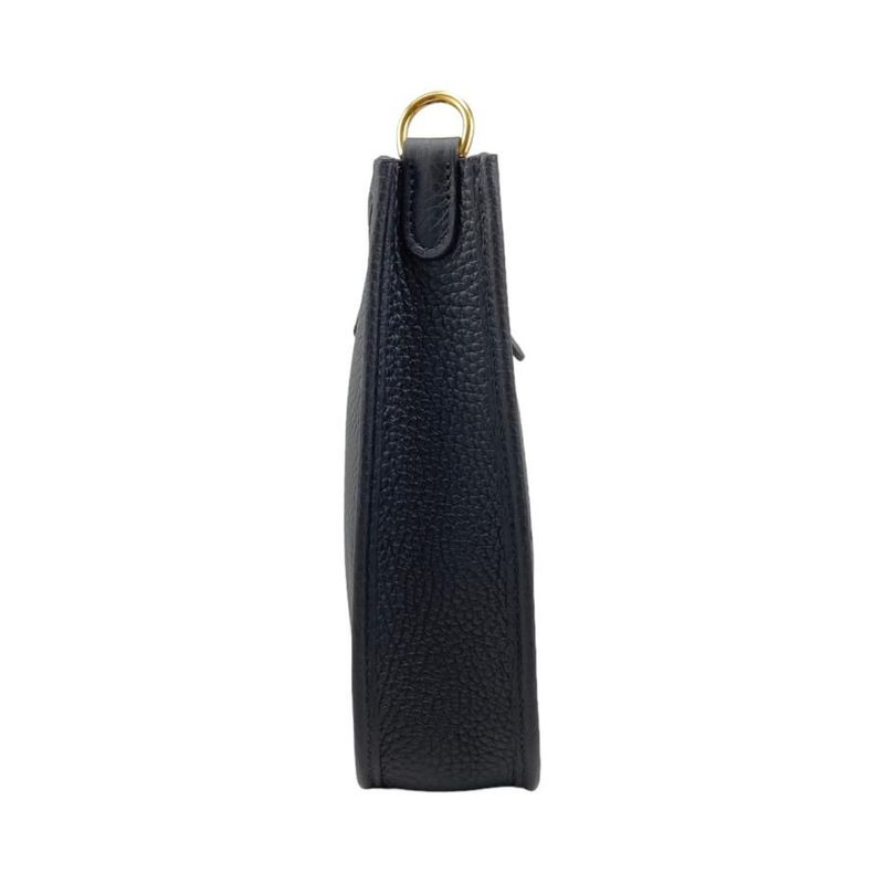 Hermes Shoulder Bag Evelyne TPM Taurillon Clemence Noir Black — view 4