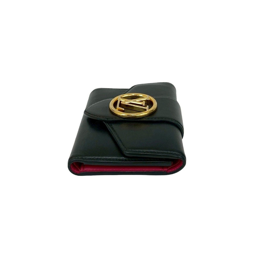 Louis Vuitton Pont Neuf Compact Portefeuille LV Leather Black X Pink — view 4
