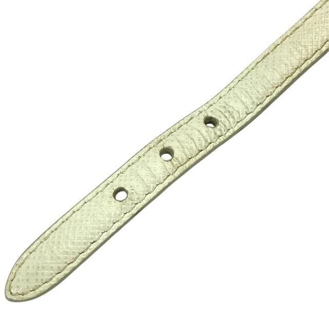 Prada 1 Ib351 Bracelet Bangle Accessories Small Triangle Logo Leather White — view 7