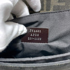 Fendi Shoulder Bag Black Khaki Zucca 7 Va601 — view 4