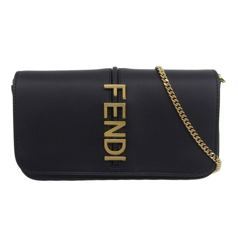 Fendi Chain Shoulder Black Bag