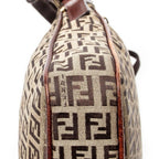 Fendi Zip Messenger Crossbody Brown Zucchino Canvas — view 8