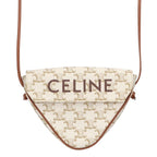 Celine Triangle Triomphe Logo Shoulder Bag