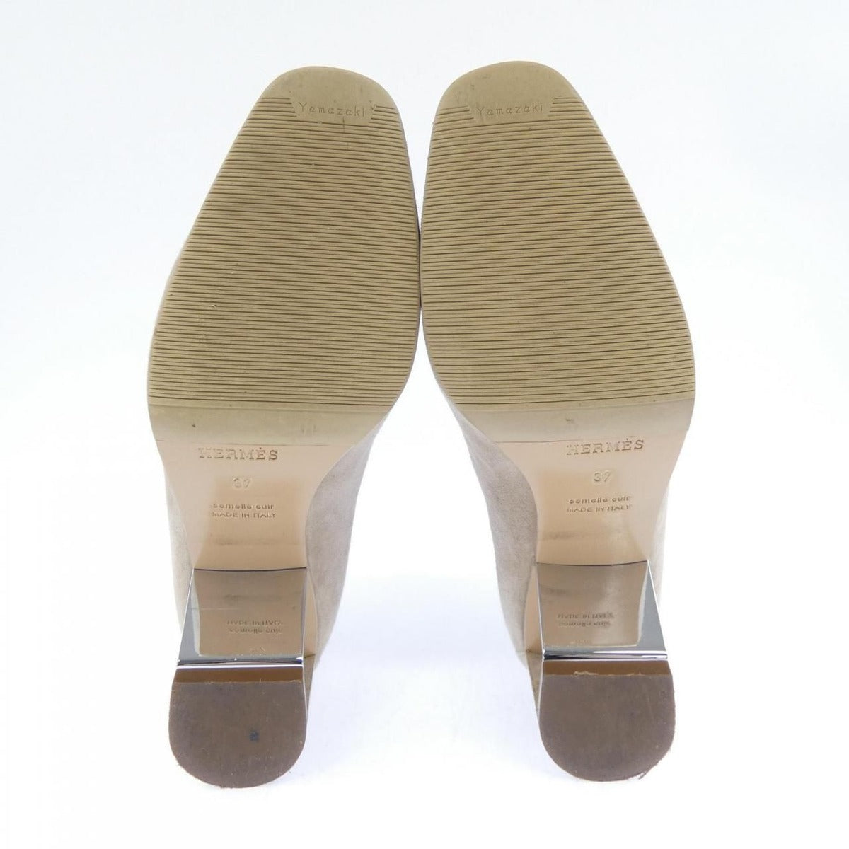 Hermes Palladium Coated Heels Becky Boots — view 4
