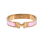Hermes Clic H PM Bangle Pink Rose Gold Bracelet