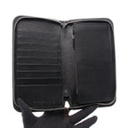 Saint Laurent Paris Round Wallet Black Leather — view 3
