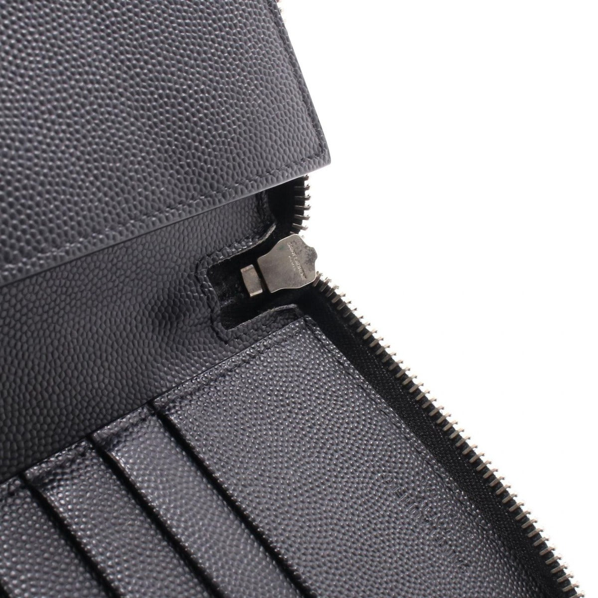 Saint Laurent Paris Round Wallet Black Leather — view 5