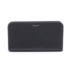 Saint Laurent Paris Round Wallet Black Leather