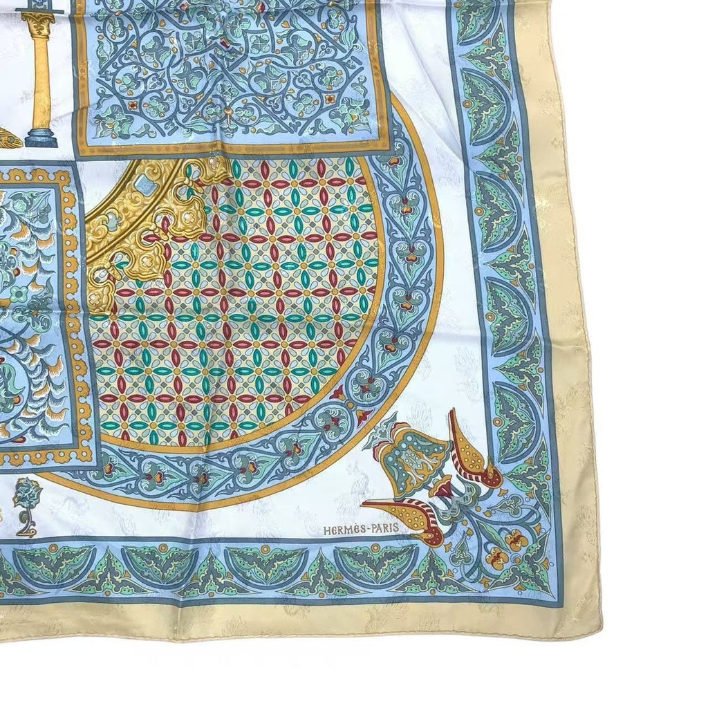 Hermes Scarf Carre 90 Ciels Byzantins Byzantine Sky Silk — view 4