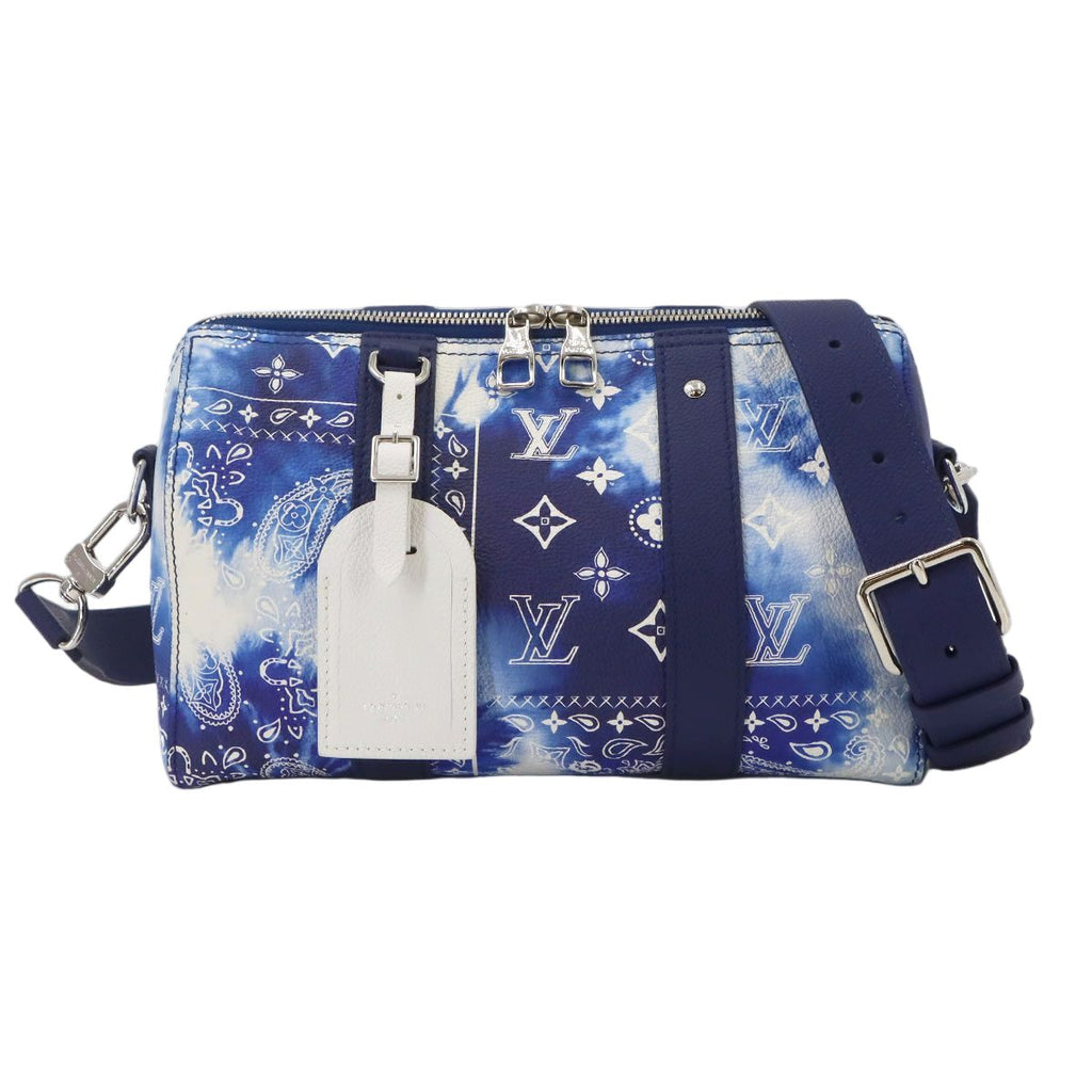 Louis Vuitton Monogram Bandana City Keepall Shoulder Bag Blue White