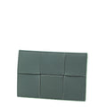 Bottega Veneta Maxi Intrench Card Case Light Green Leather