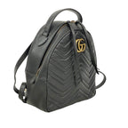 Gucci Backpack GG Marmont Leather Black Gold — view 2