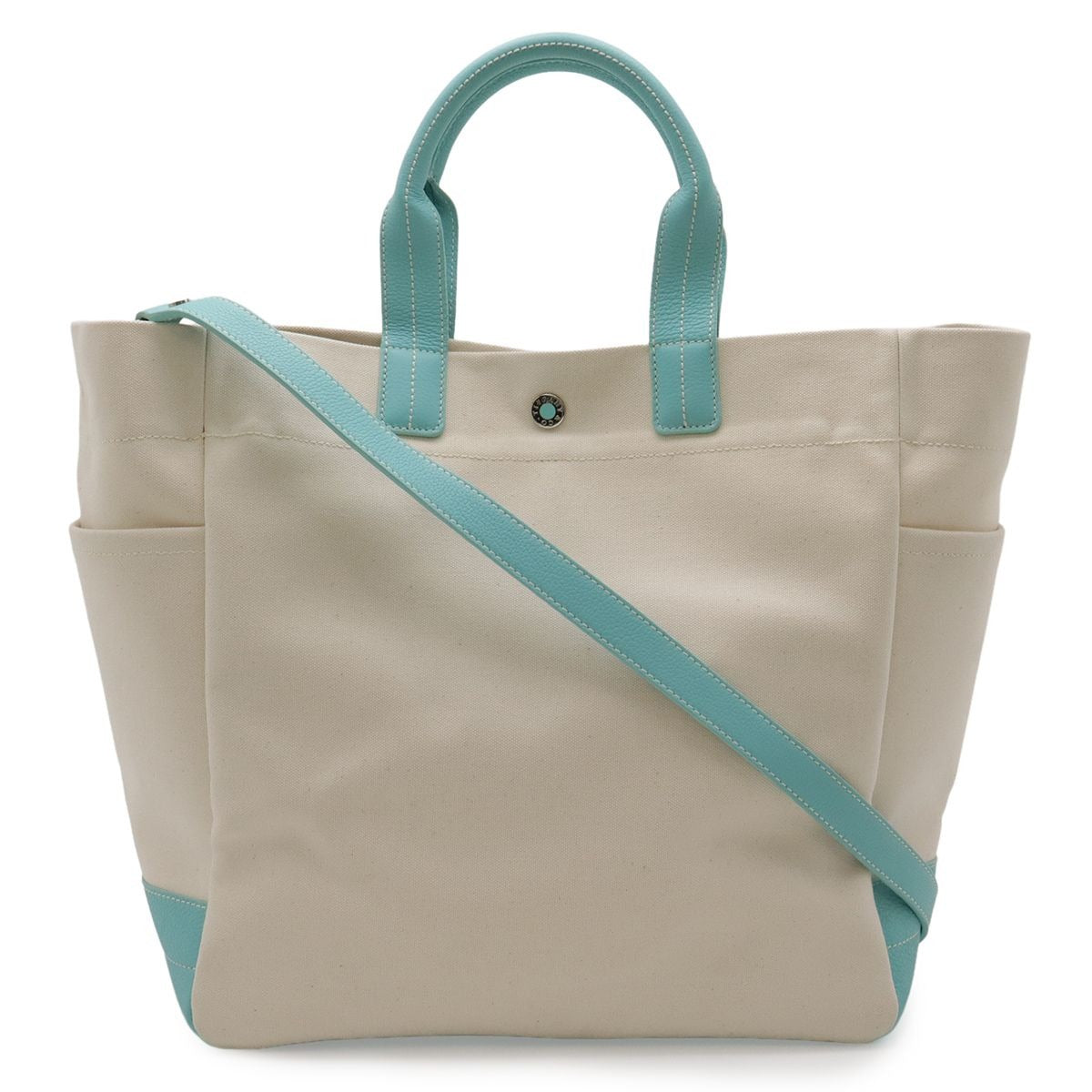 Tiffany & Co Tote 2-Way Shoulder Bag Canvas Ivory