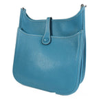 Hermes Evelyne 3 PM Blue Gene Silver Taurillon Shoulder Bag — view 2