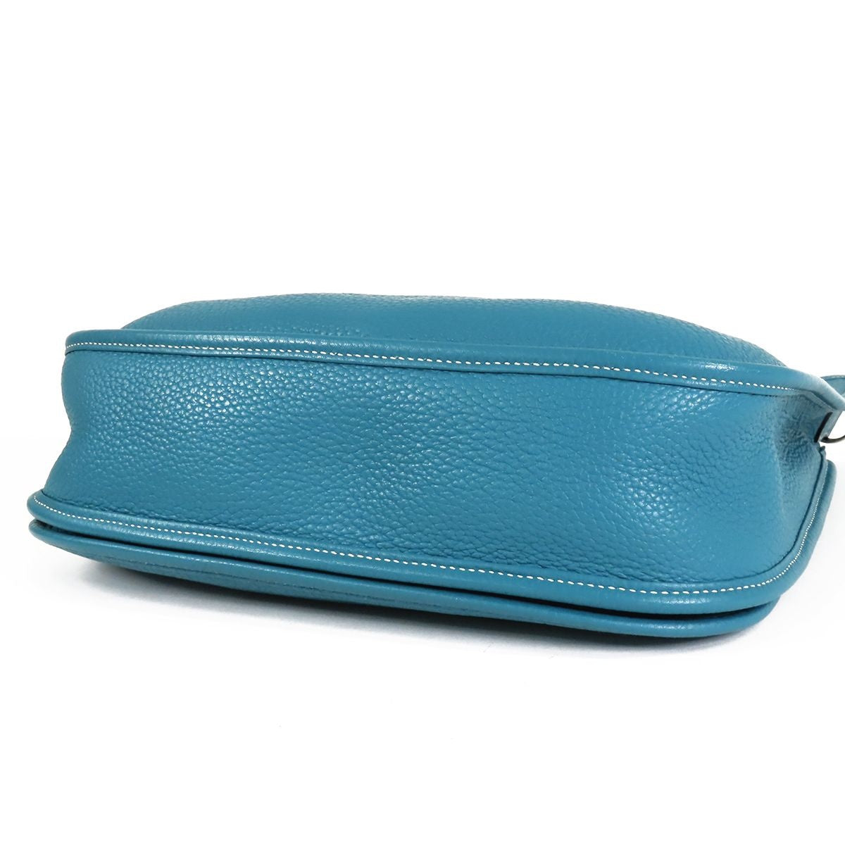 Hermes Evelyne 3 PM Blue Gene Silver Taurillon Shoulder Bag — view 3