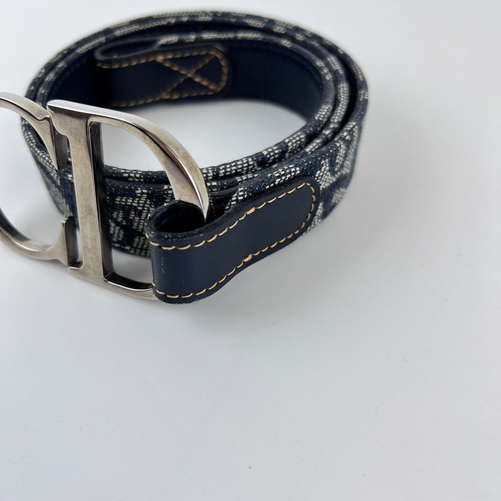 Dior Belt Trotter Jacquard Navy Vintage — view 3
