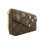 Louis Vuitton Shoulder Wallet Monogram Lovelock Pochette Felicie Brown — view 2