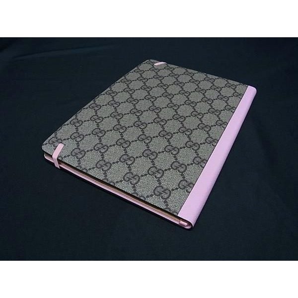 Gucci Disney Collaboration Daisy Duck GG Supreme Pattern Leather Notebook Brown — view 2