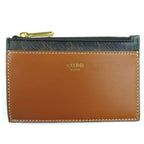 Celine Lamb Skin Triomphe Canvas Fragment Case Pass With Zip Card