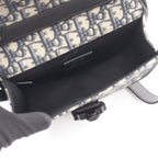 Dior Shoulder Bag Gallop Navy Canvas Leather Beige Black Blue — view 3