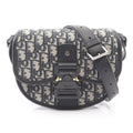 Dior Shoulder Bag Gallop Navy Canvas Leather Beige Black Blue