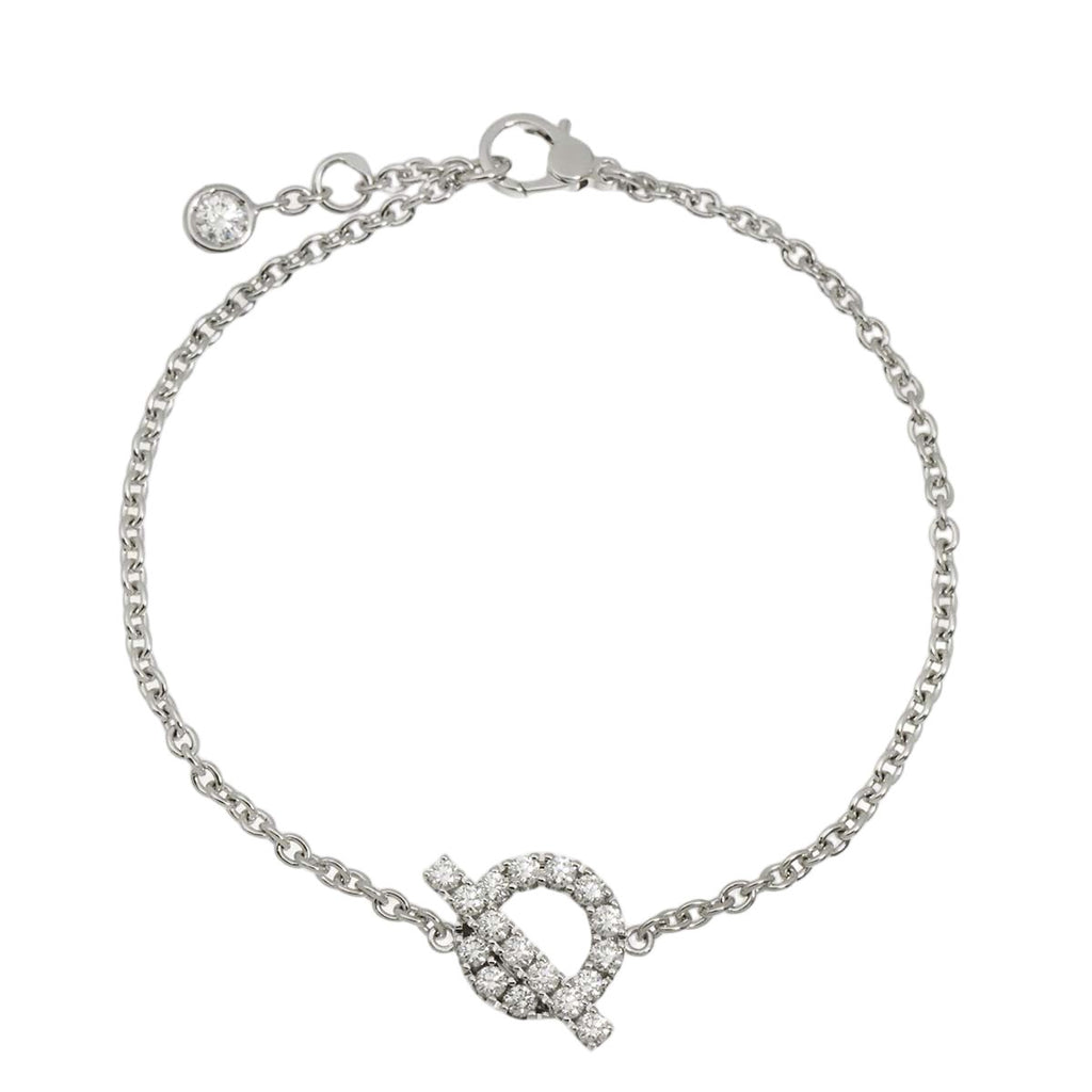 Hermes Finesse Diamond Bracelet ST 16.5 cm 18k WG White Gold