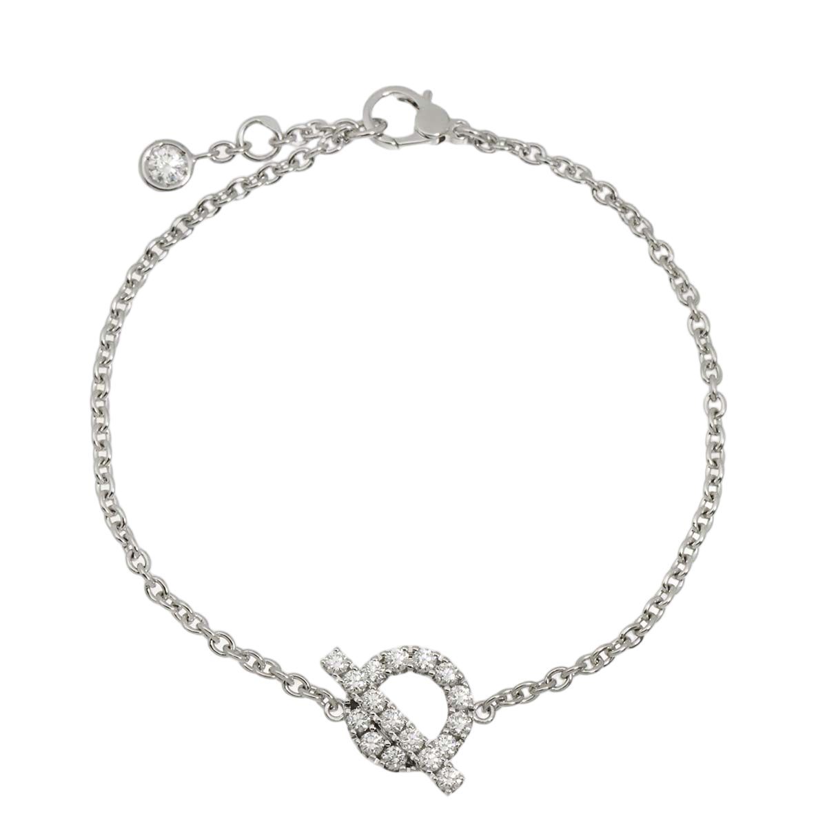 Hermes Finesse Diamond Bracelet ST 16.5 cm 18k WG White Gold