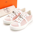 Hermes Day Sneakers Size 36 Kelly Hardware Leather Canvas