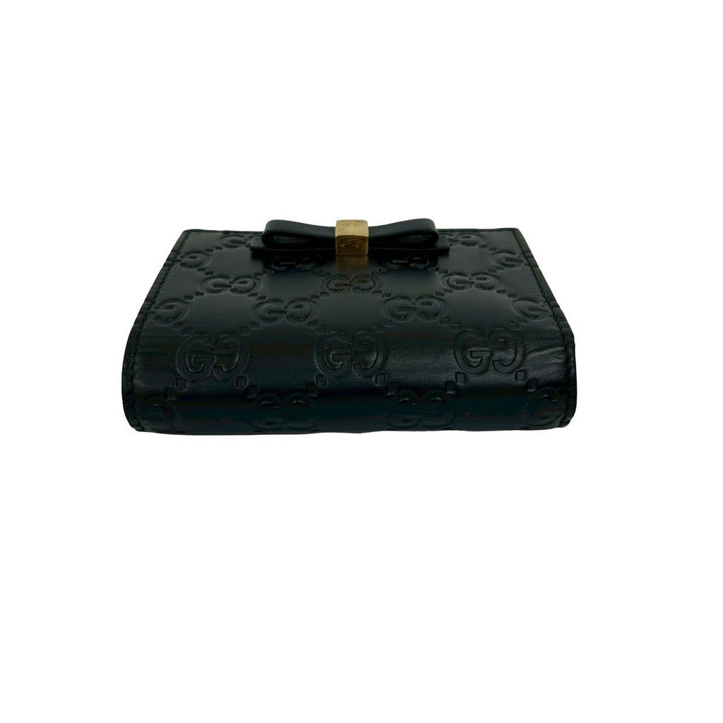 Gucci Guccissima GG Logo Ribbon Motif Leather Card Case — view 3