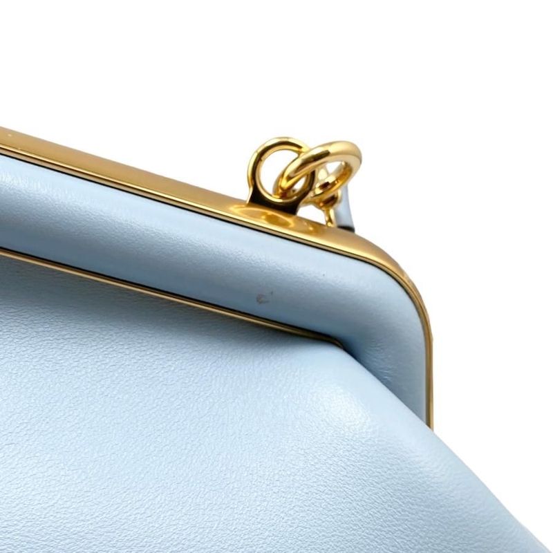 Fendi Shoulder Bag First Small 8 Bp129 Abve F1993 Blue Gold Hardware — view 8
