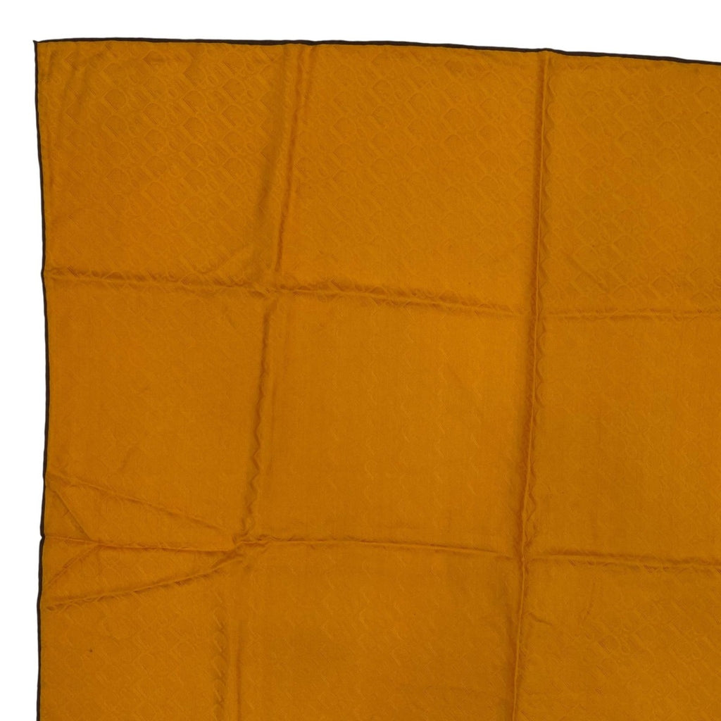 Dior Christian Scarf Silk Logo Trotter Pattern All Over Yellow — view 2