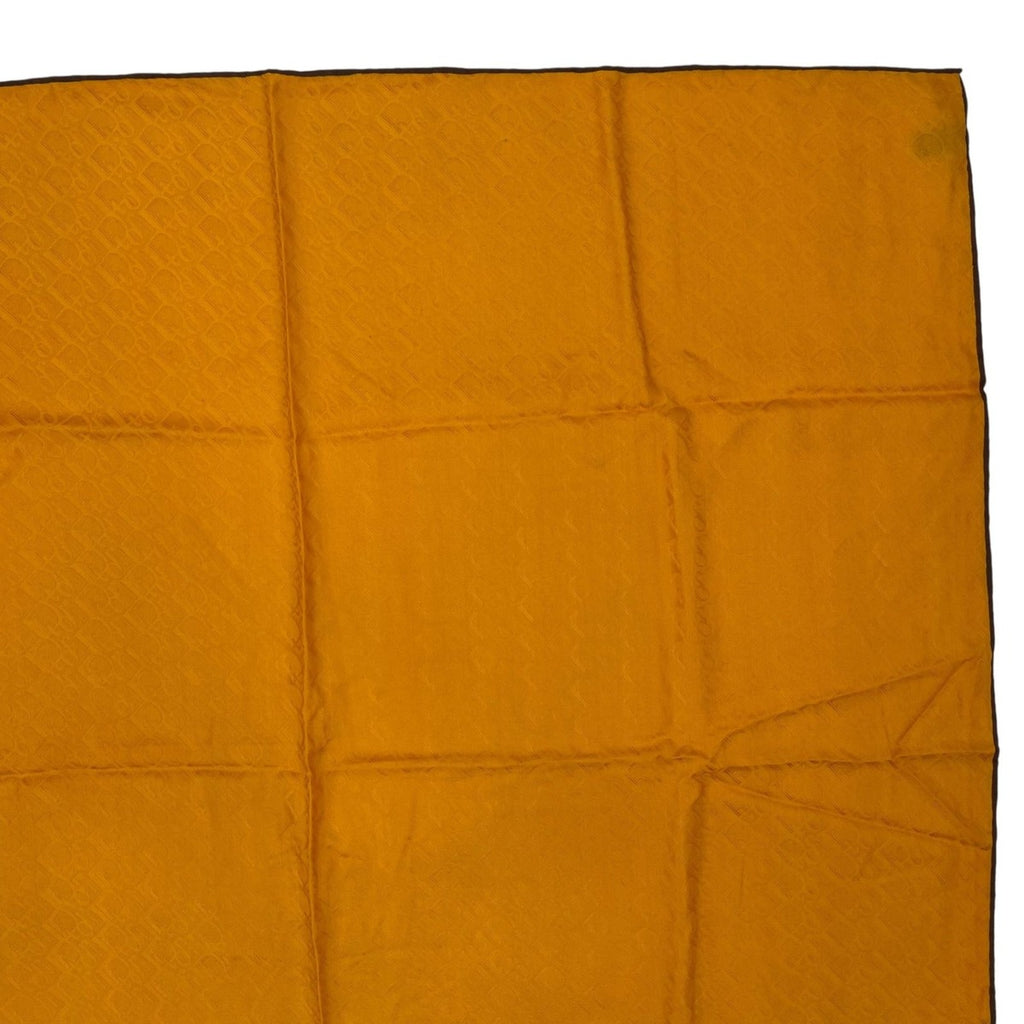 Dior Christian Scarf Silk Logo Trotter Pattern All Over Yellow — view 3